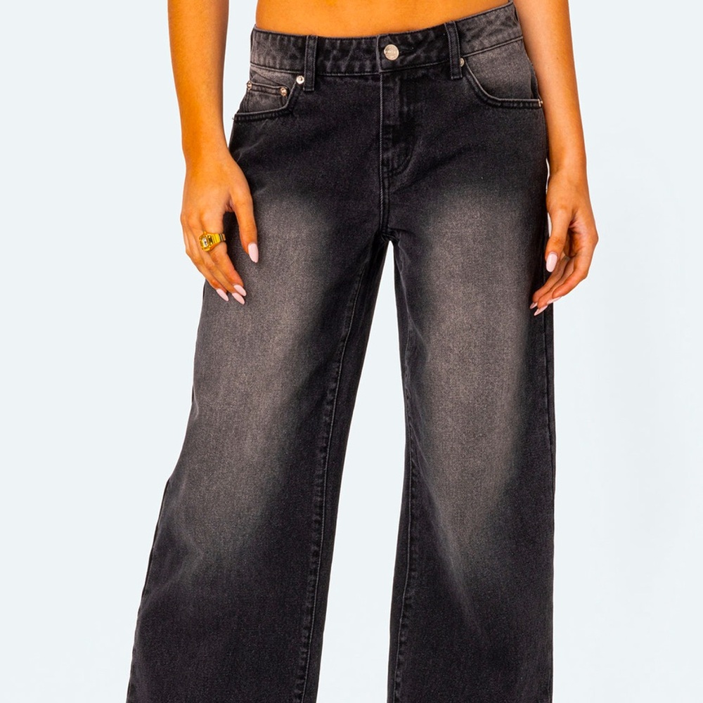 low rise acid wash jeans